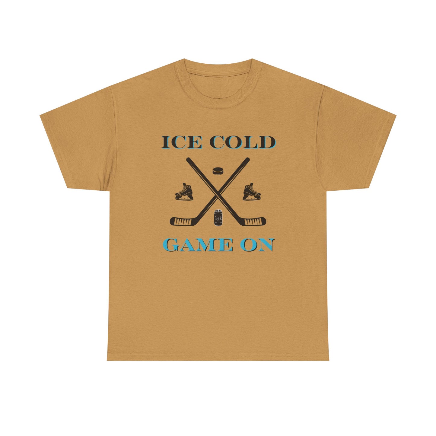 Ice Cold Game On Unisex Heavy Cotton Tee - Perfect for Hockey Fans