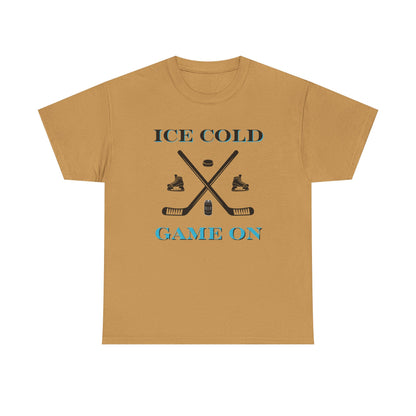 Ice Cold Game On Unisex Heavy Cotton Tee - Perfect for Hockey Fans