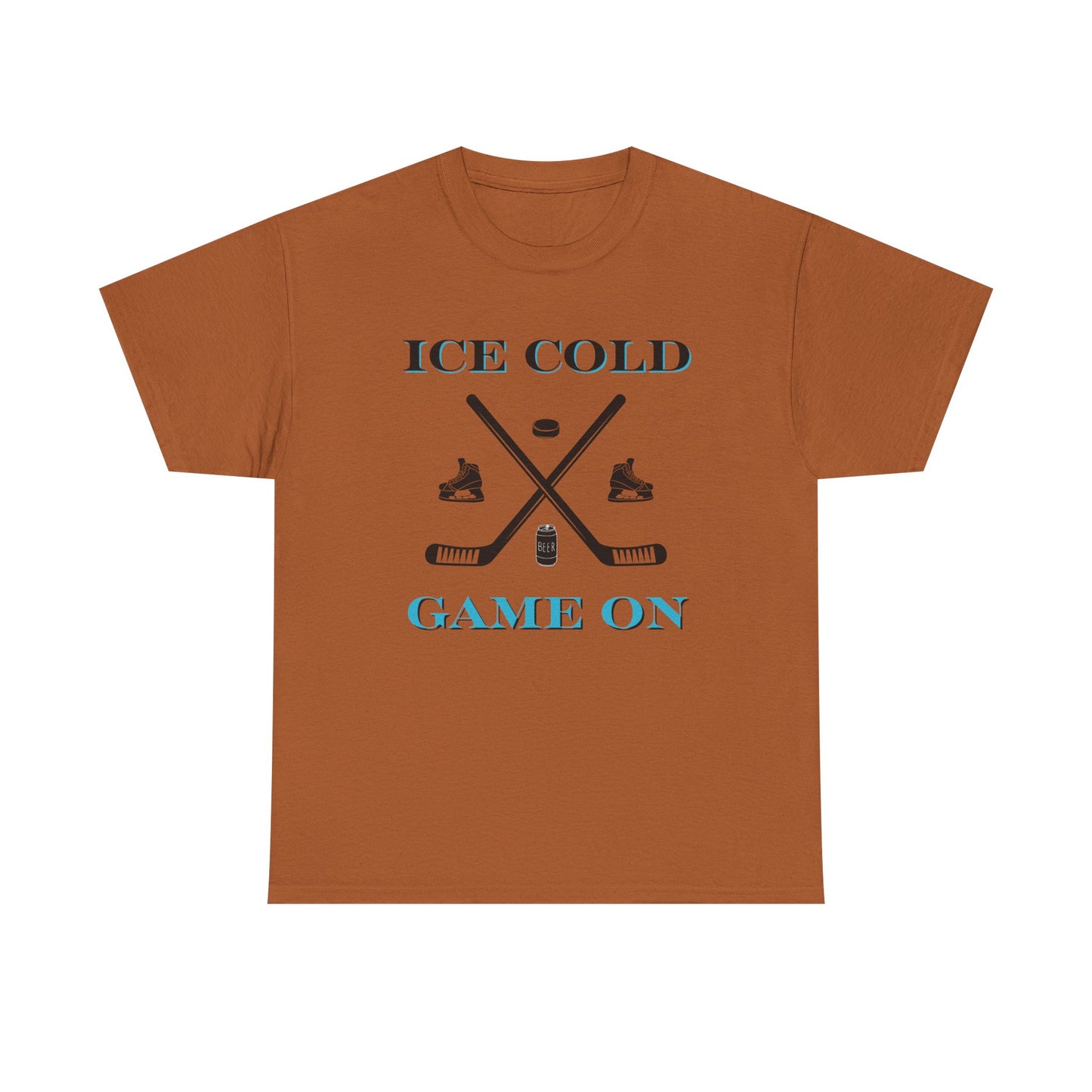 Ice Cold Game On Unisex Heavy Cotton Tee - Perfect for Hockey Fans