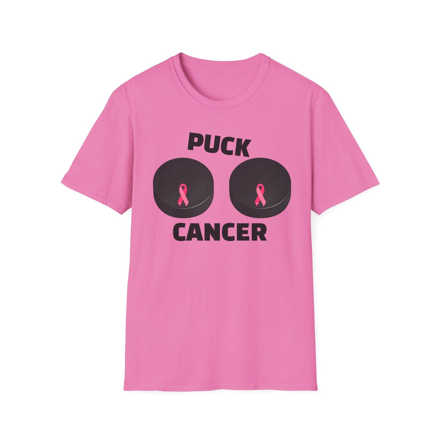 Puck Cancer T-Shirt, Unisex Cancer Awareness Shirt, Support Breast Cancer, Gift for Sports Fans
