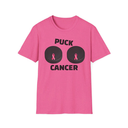 Puck Cancer T-Shirt, Unisex Cancer Awareness Shirt, Support Breast Cancer, Gift for Sports Fans