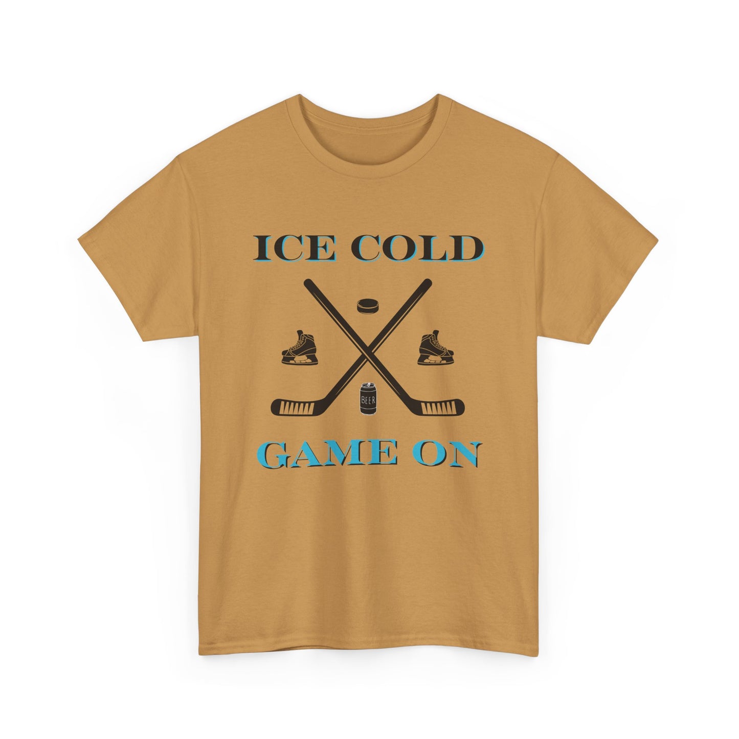 Ice Cold Game On Unisex Heavy Cotton Tee - Perfect for Hockey Fans