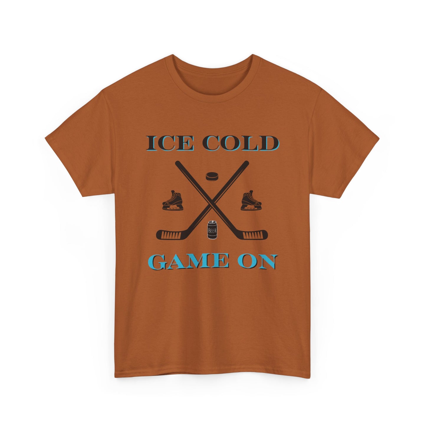 Ice Cold Game On Unisex Heavy Cotton Tee - Perfect for Hockey Fans