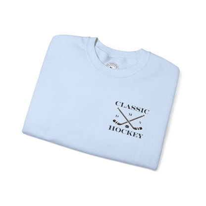 DMV Classic Hockey Sweatshirt with Bow Design - Unisex Crewneck