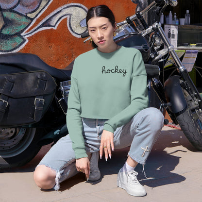 Chic Women's Cropped Sweatshirt - Perfect for Hockey Enthusiasts