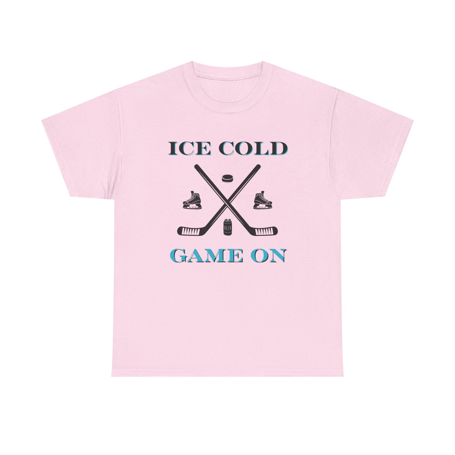 Ice Cold Game On Unisex Heavy Cotton Tee - Perfect for Hockey Fans