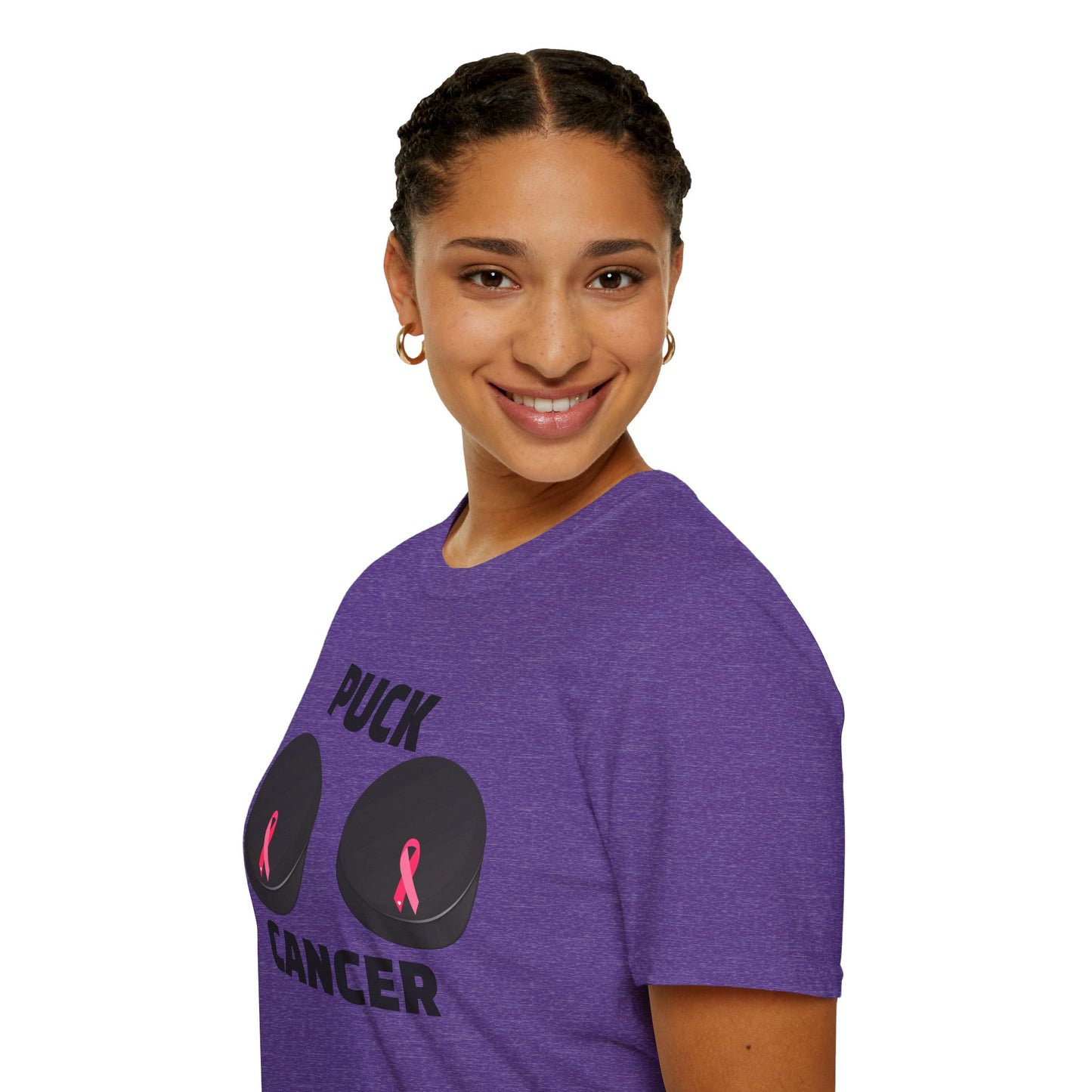 Puck Cancer T-Shirt, Unisex Cancer Awareness Shirt, Support Breast Cancer, Gift for Sports Fans