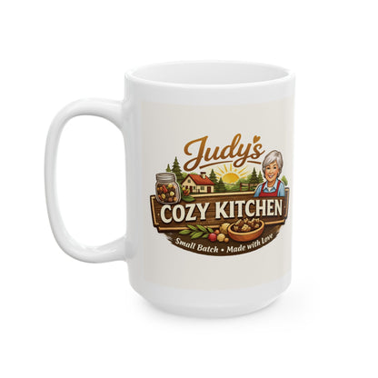 Judy's Cozy Kitchen Ceramic Mug — Country Nostalgic Coffee & Tea Mug (11oz, 15oz)