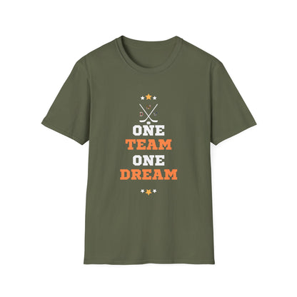 Unisex Softstyle T-Shirt - One Team One Dream Motivational Tee