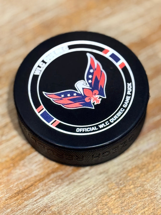 Caps Quebec Official Game Puck