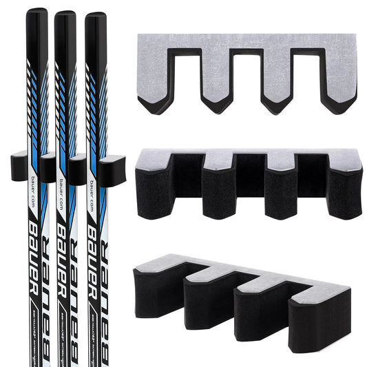 Yousoontic Hockey Stick Holder Hockey Puck Holder Wall Mount Hockey Stick Ice Hockey Stick Organizer Bracket(5.3 InchBlack1 Pc)