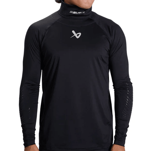 Bauer NeckProtect Long Sleeve Base Layer Top – Youth & Senior (BNQ/CE Cut - Resistant) - The Sharpening Dude - Apparel