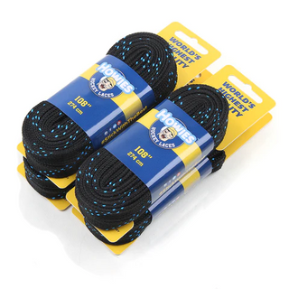 HOWIES BLACK CLOTH HOCKEY SKATE LACES (NON WAXED)