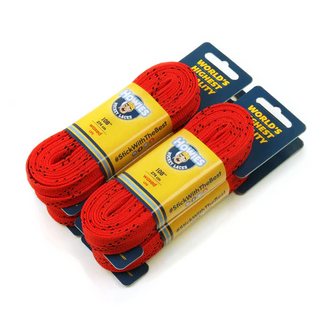 HOWIES RED WAXED HOCKEY SKATE LACES