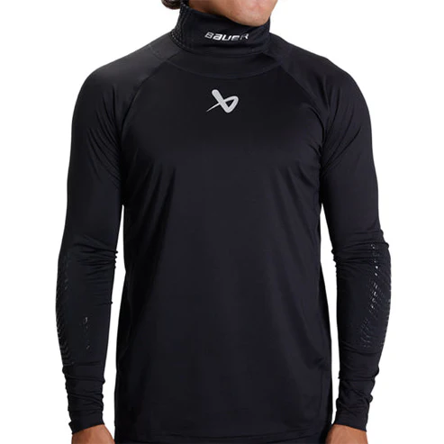 Bauer NeckProtect Long Sleeve Base Layer Top – Youth & Senior (BNQ/CE Cut - Resistant)
